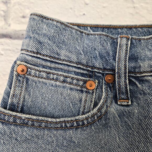 Madewell Women's Denim The Perfect Jean Short Frayed Hem Stretch MC647 size 25 - Picture 7 of 14